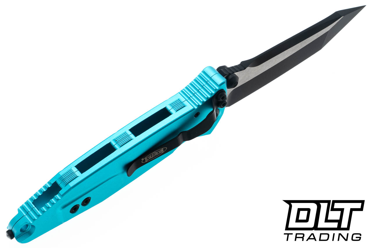 Microtech 161-1TQ SOCOM Elite T/E - Turquoise Handle - Two Tone