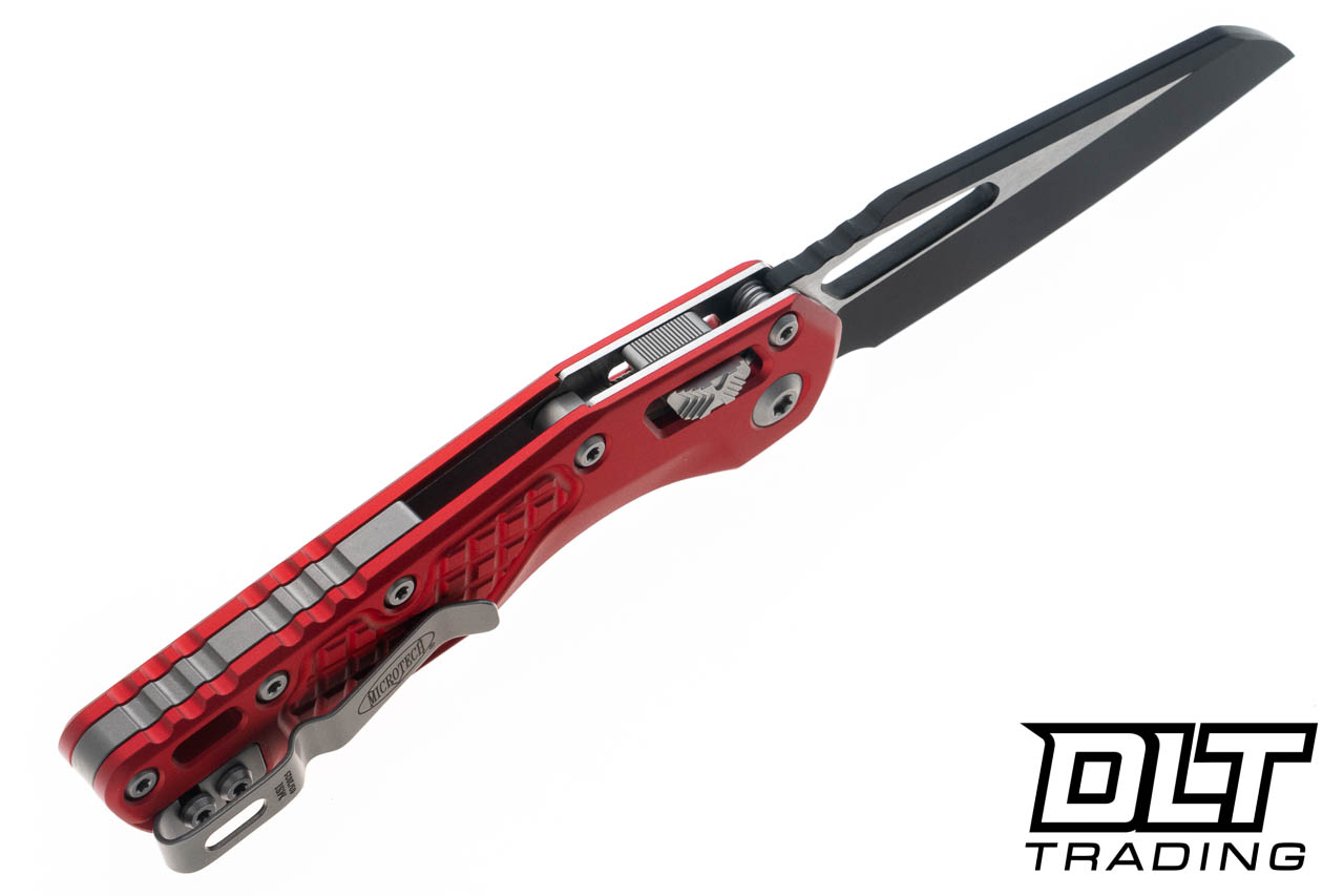 Microtech 210-1FRRD MSI S/E - Red Frag Handle - Two Tone Blade