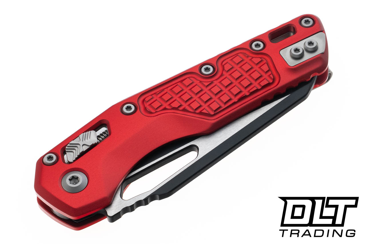 Microtech 210-1FRRD MSI S/E - Red Frag Handle - Two Tone Blade