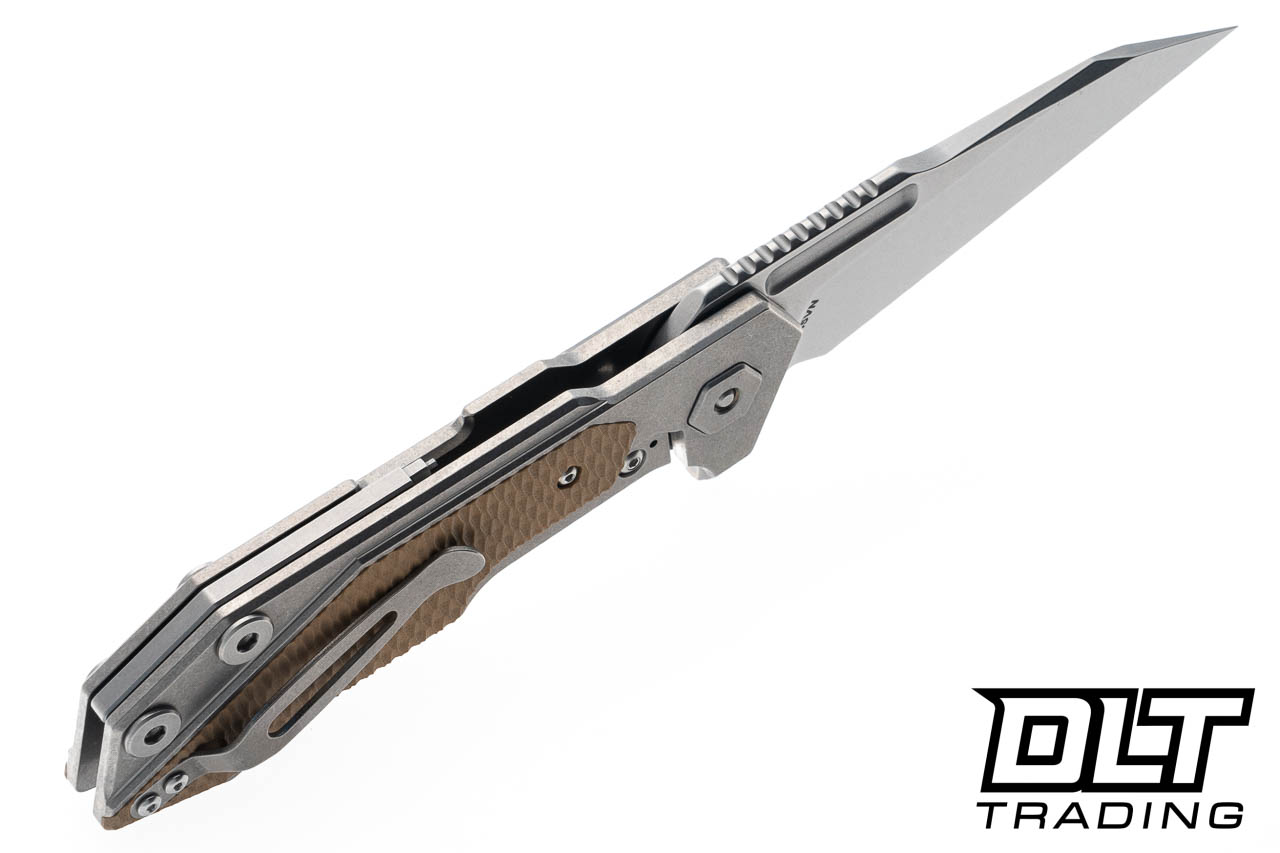 Hinderer Full Track Wharncliffe S45VN - Stonewashed Titanium