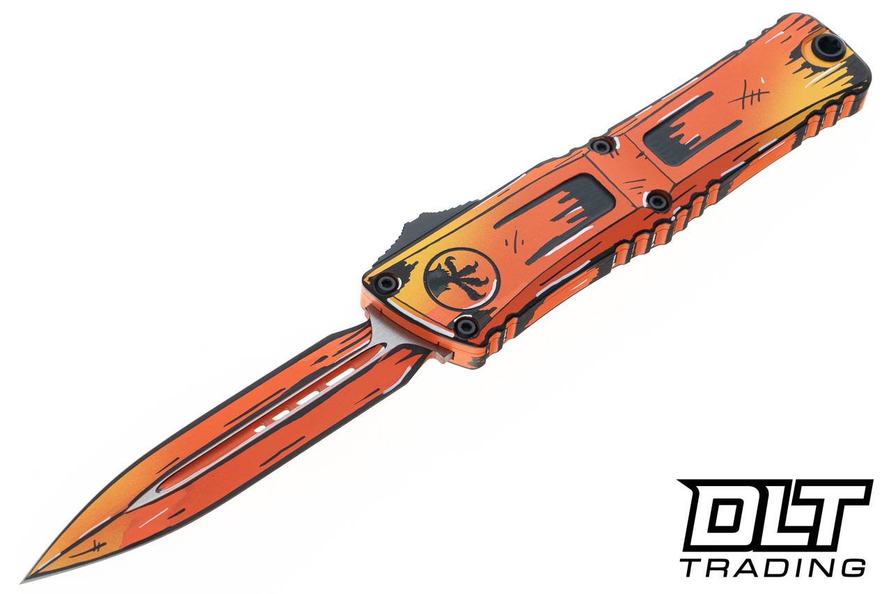 Microtech 1142-1ORCOMICS Combat Troodon Gen III - Orange Comic