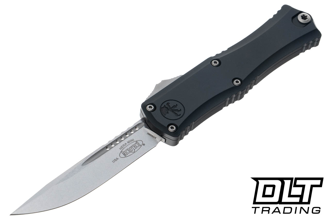 Microtech 1703M-10 Hera II Mini S/E - Black Handle - Stonewashed