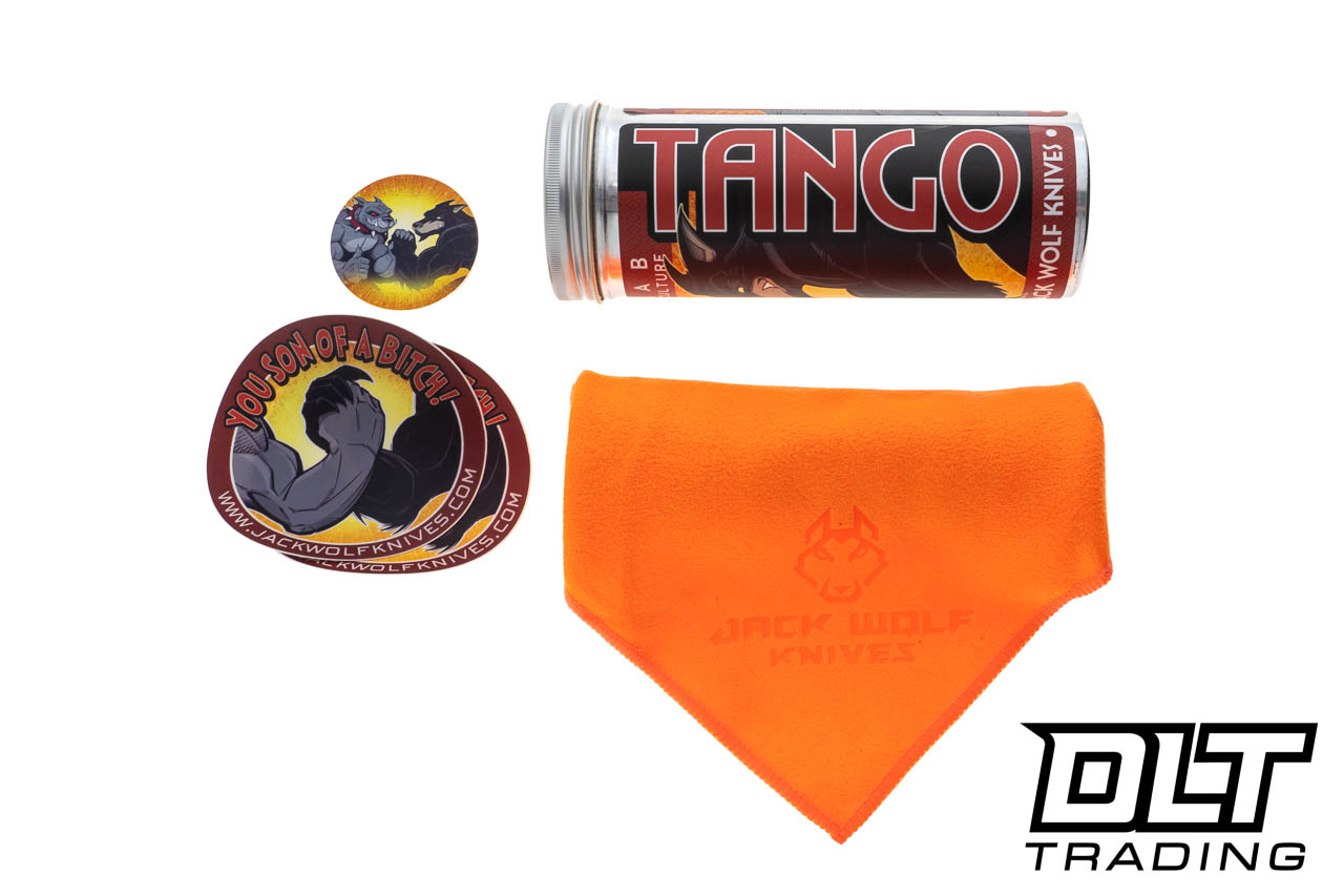 Jack Wolf Tango S90V Belt Satin Blade - Sunburst Titanium - DLT