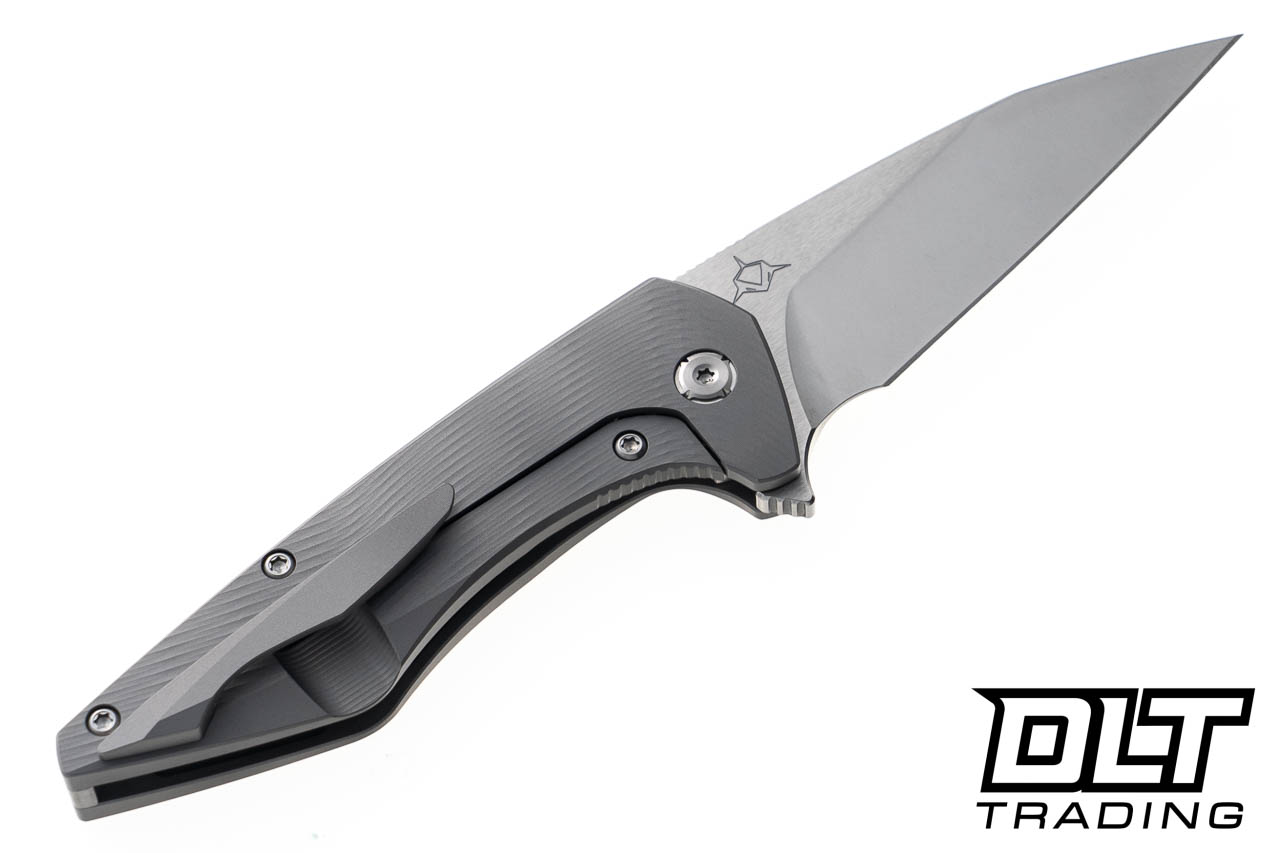 Koenig Mini Goblin - Sea Patterned Titanium - Brightwashed M390