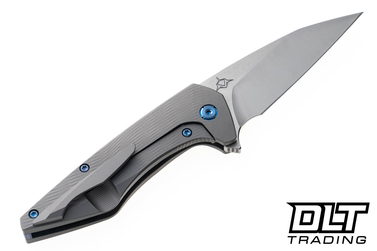 Koenig Mini Goblin - Sea Patterned Titanium - Brightwashed M390