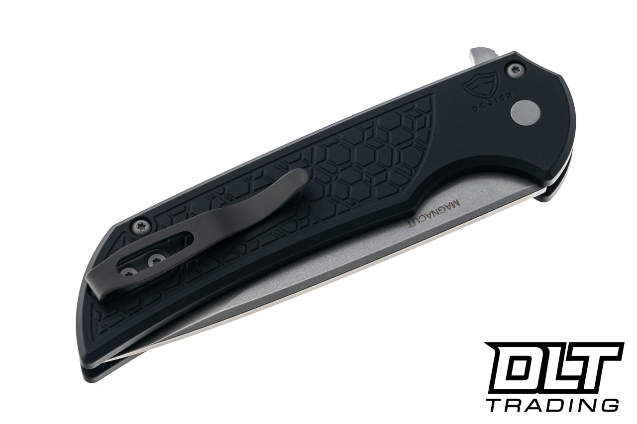 Pro-Tech Mordax Black Gridlock - MagnaCut Button Lock Knife