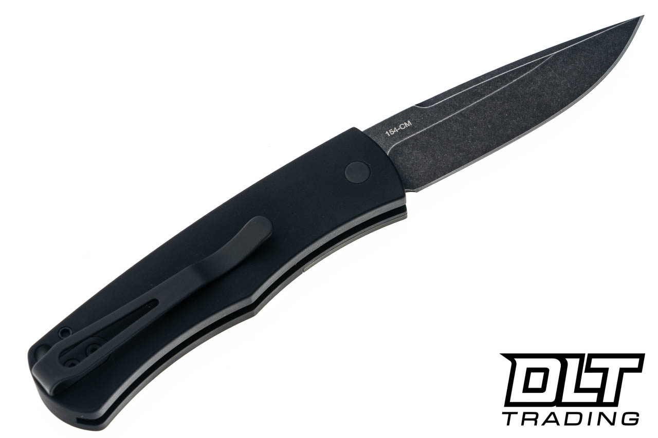 Pro-Tech Magic BR-1 Black w/ Green Bolster USA | 154CM DLC