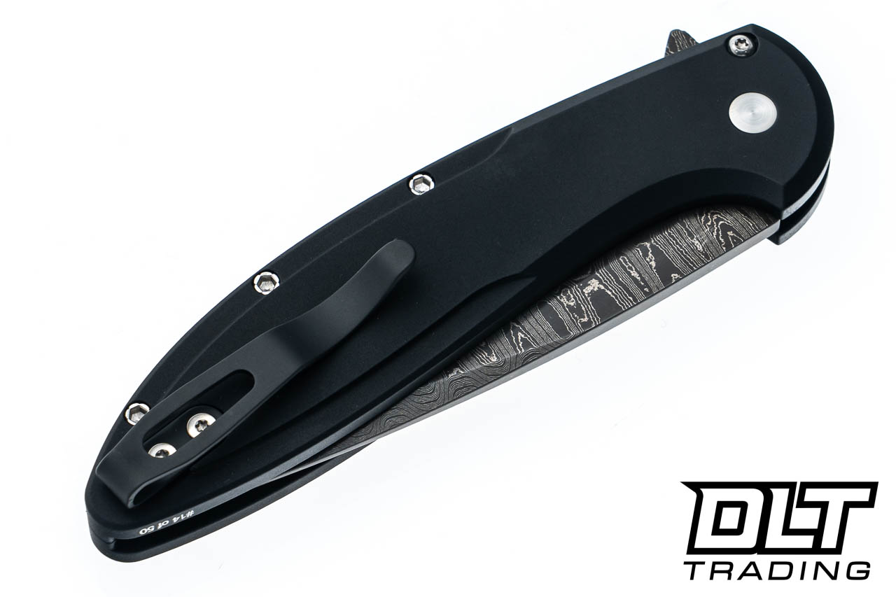 Pro-Tech Cambria 2 Flipper - Black Aluminum Handle - Maple Burl