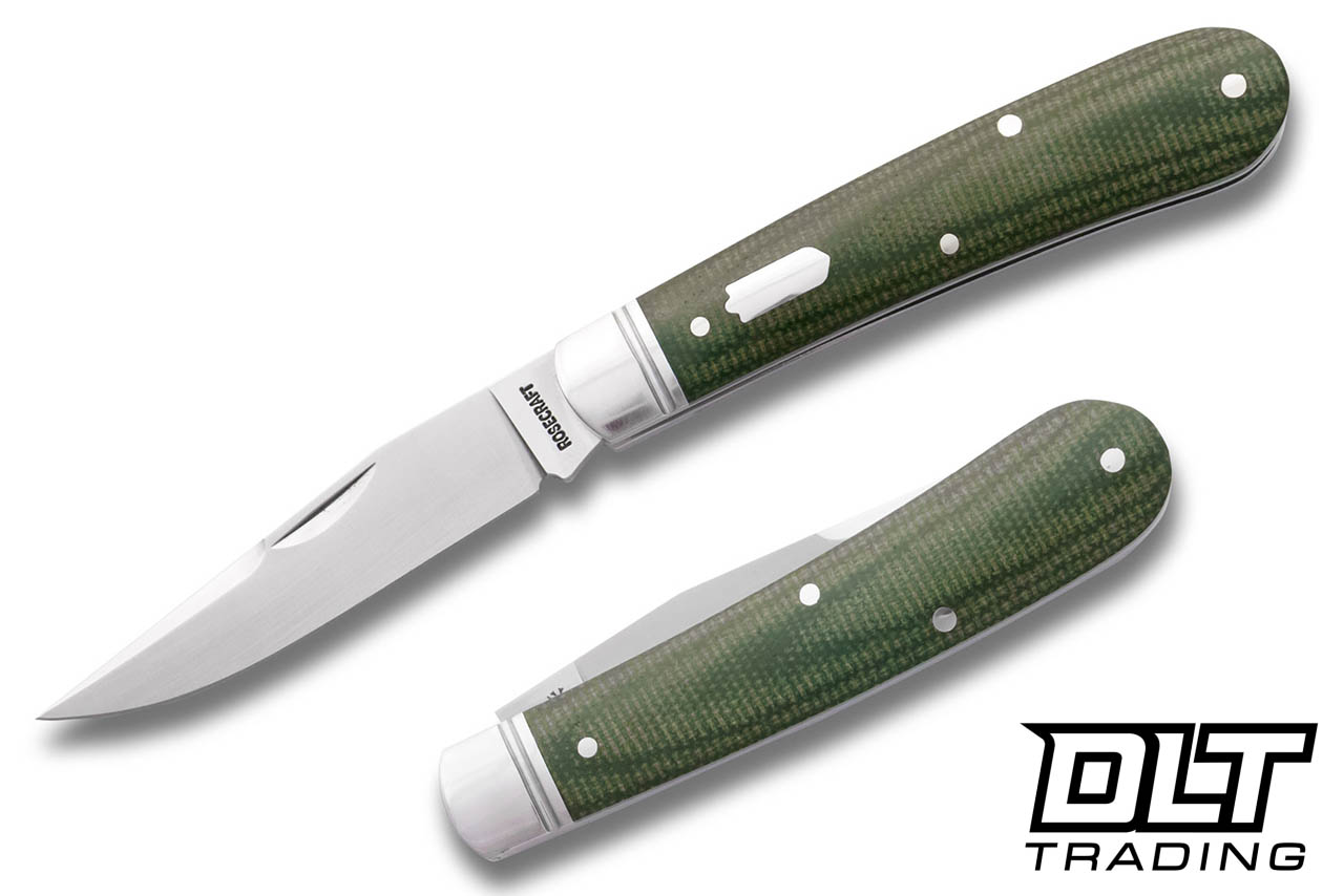 RoseCraft Blades Buffalo River Jack - Dark Green Micarta - DLT Trading