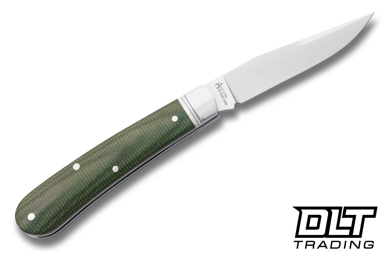 RoseCraft Blades Buffalo River Jack - Dark Green Micarta - DLT Trading