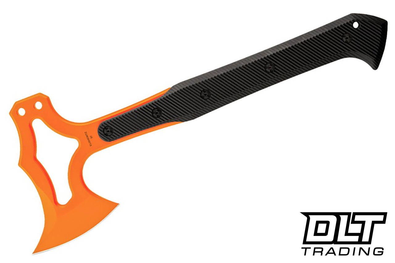 Hogue EX-T01 Tomahawk S7 Orange Cerkakote Blade - Black G-10