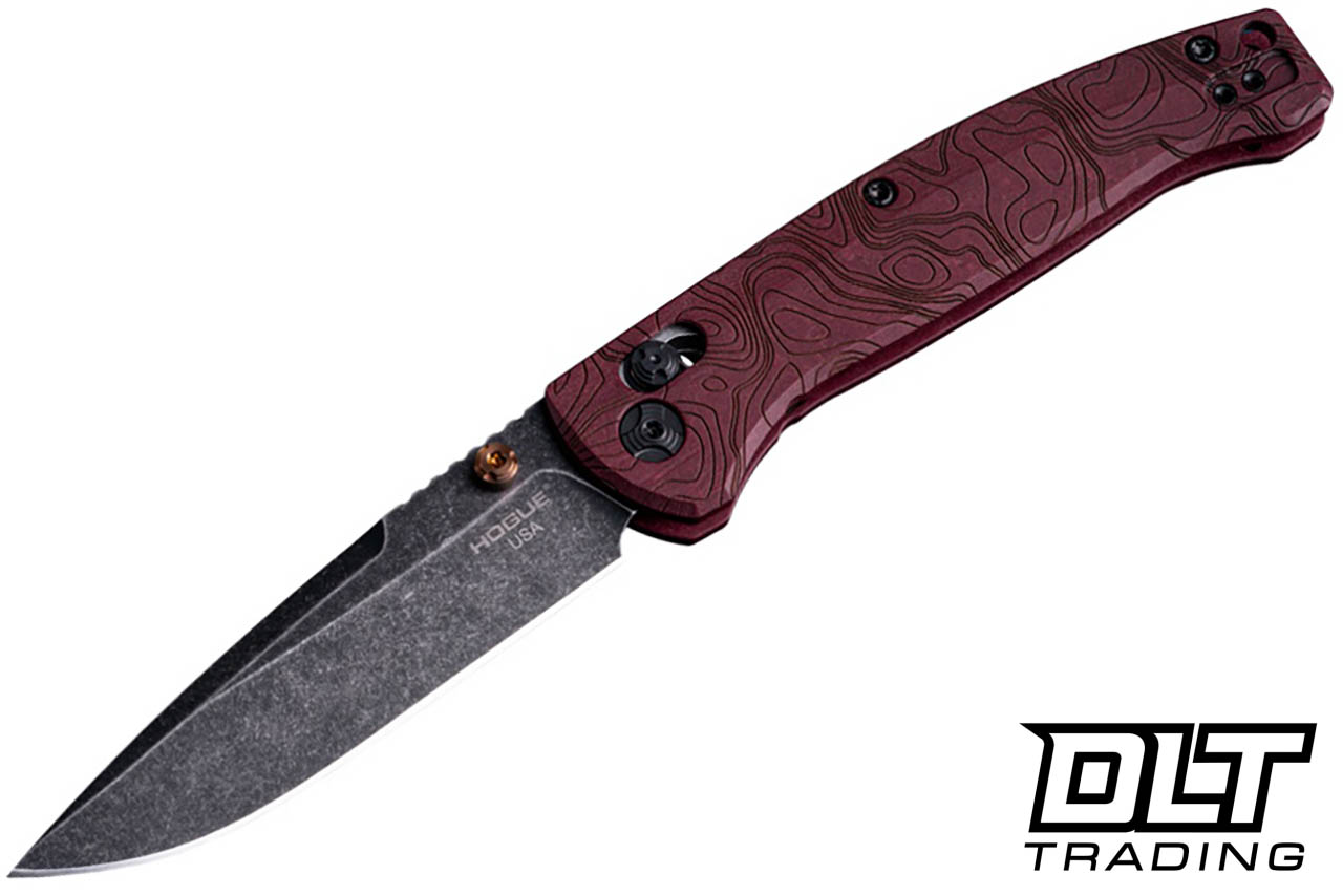 Hogue Mysto Fire Manual Folder - Black Stonewash MagnaCut Blade