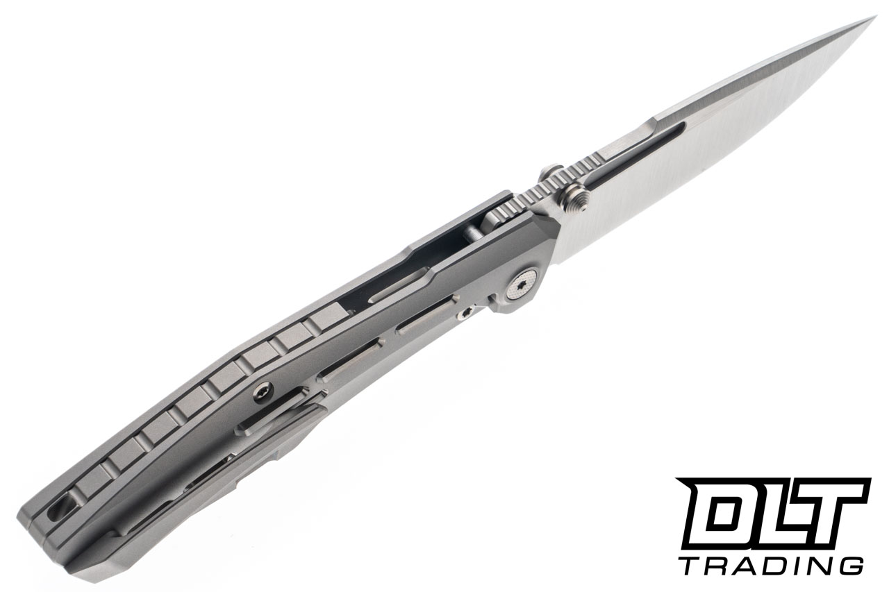 Null Knives Raiden R2 Aero - Glass Bead Blasted Titanium - Belt