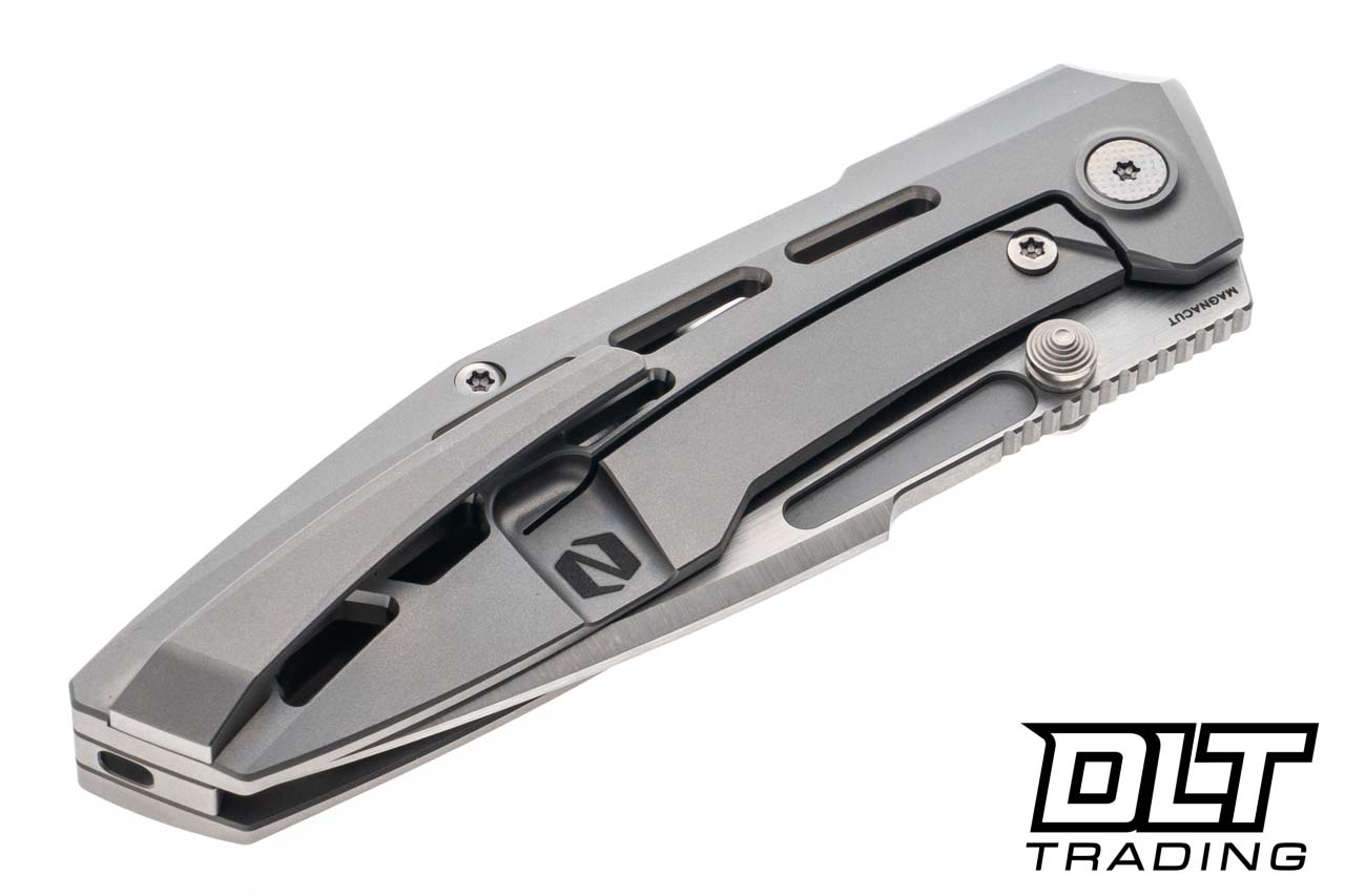 Null Knives Raiden R2 Aero - Glass Bead Blasted Titanium - Belt