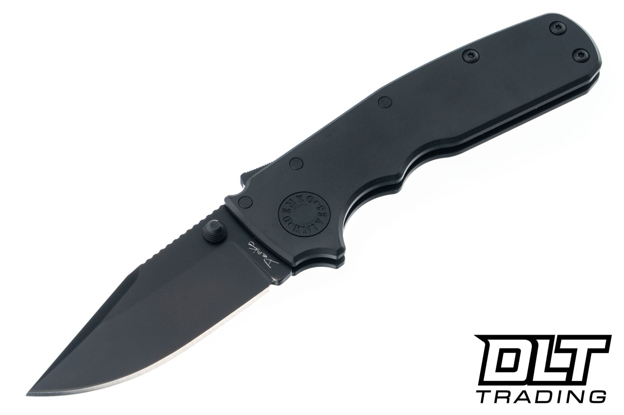 Demko Shark Cub Stealth - Clip Point - Black Aluminum - DLC 20CV