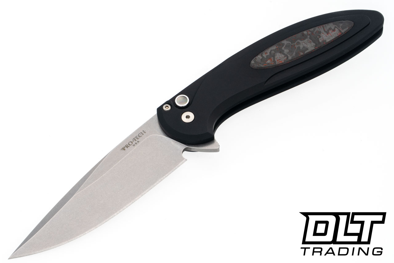 Pro-Tech Cambria 2 Flipper Red Techno Carbon Fiber MagnaCut | 3.5