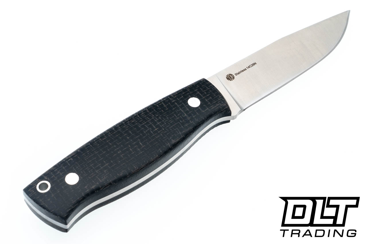 Nordic Knife Forester 100 - Black Micarta - 14C28N Blade - Flat