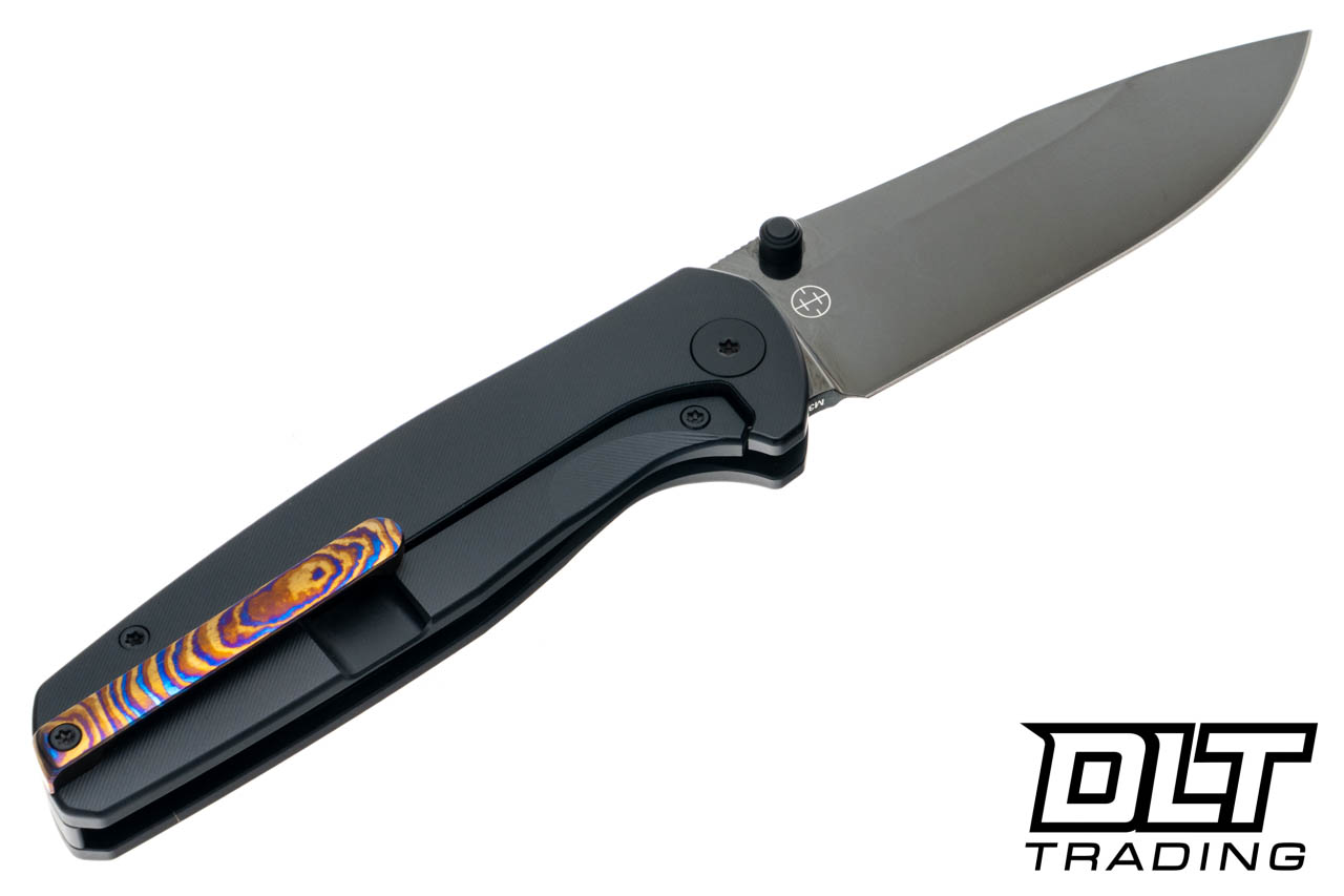 Vanguard ESOX 2 M390 DLC Polished Blade - Black Titanium