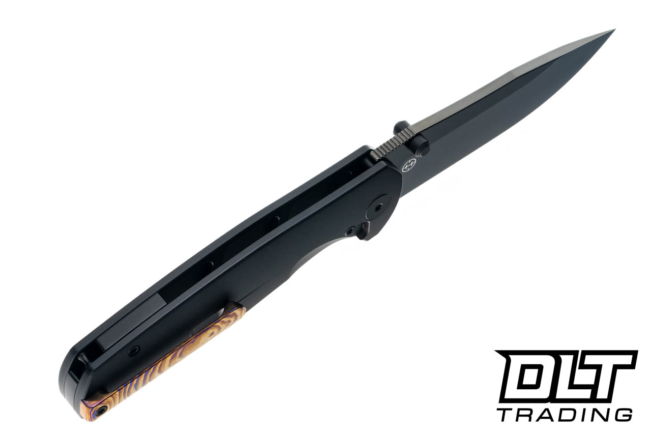 Vanguard ESOX 2 M390 DLC Polished Blade - Black Titanium