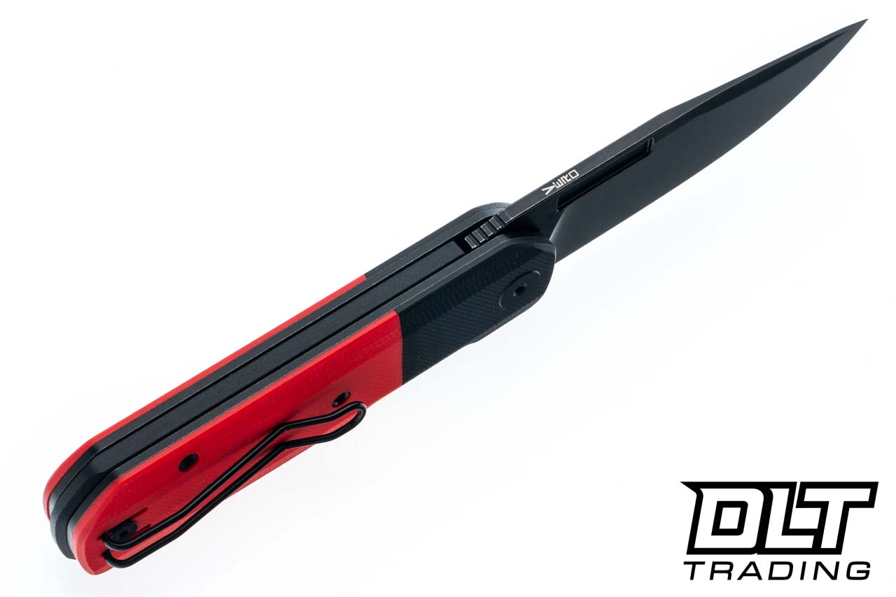 Vero Engineering Avid 1 - Red & Black G-10 - S45VN Blackwash Blade