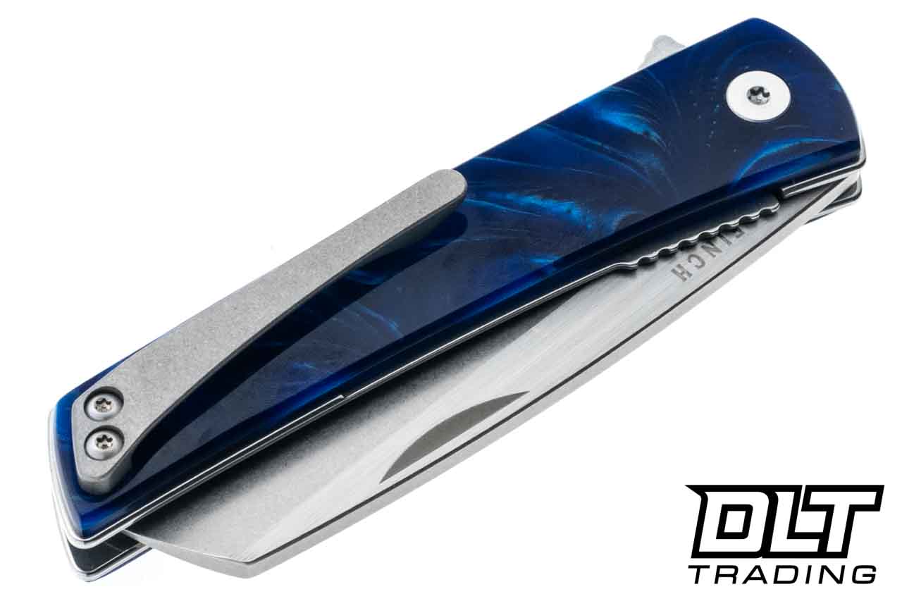 Finch Oxbow - Deep Blue Resin - Satin N690 Blade - DLT Trading
