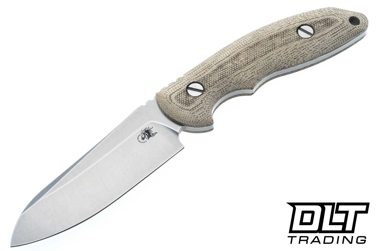 Hinderer Emmett Sheepsfoot MagnaCut - Stonewashed Blade - Green