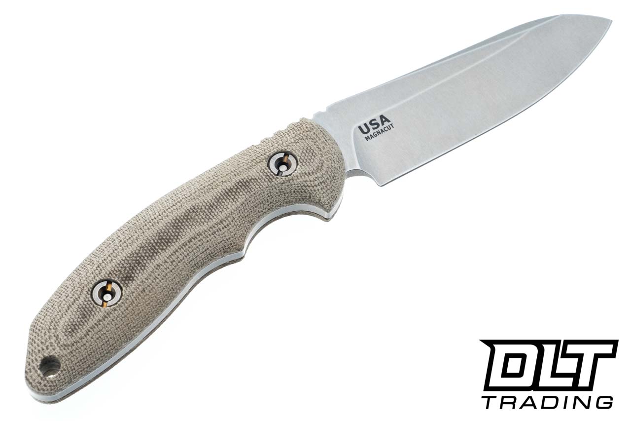 Hinderer Emmett Sheepsfoot MagnaCut - Stonewashed Blade - Green