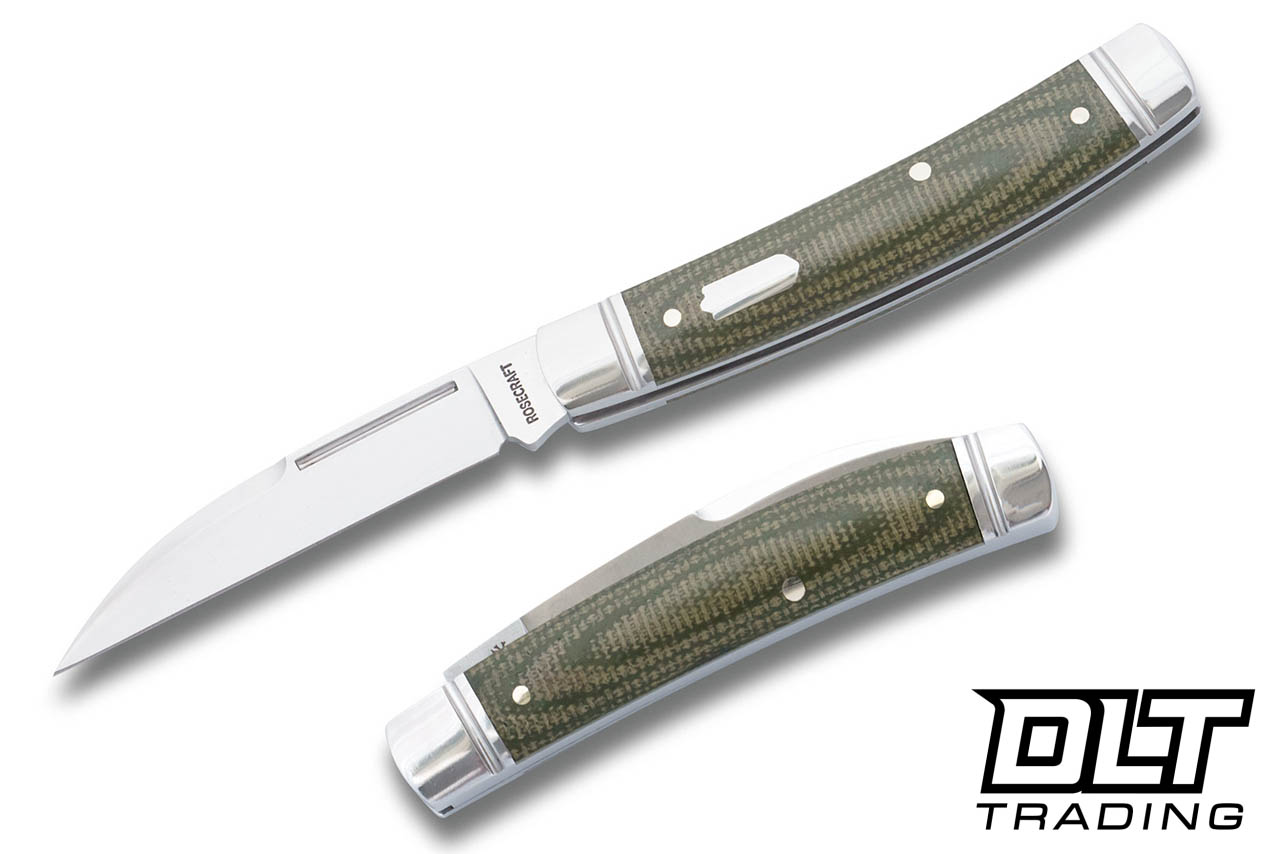 RoseCraft Blades Mud Creek Congress - Green Canvas Micarta - DLT