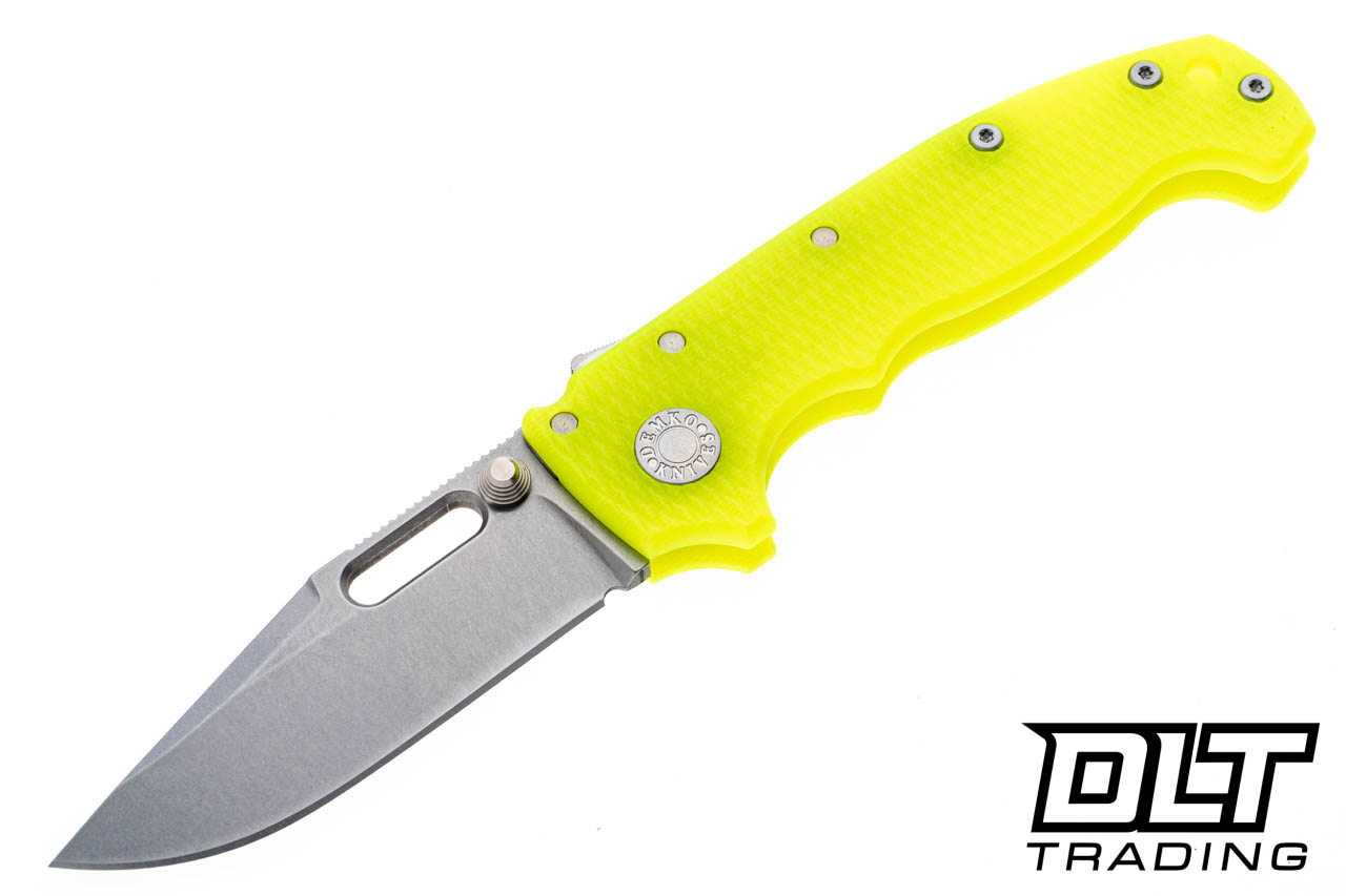 Demko MG AD20 Cru-Wear - Clip-Point - Day Glow G-10 - DLT Trading