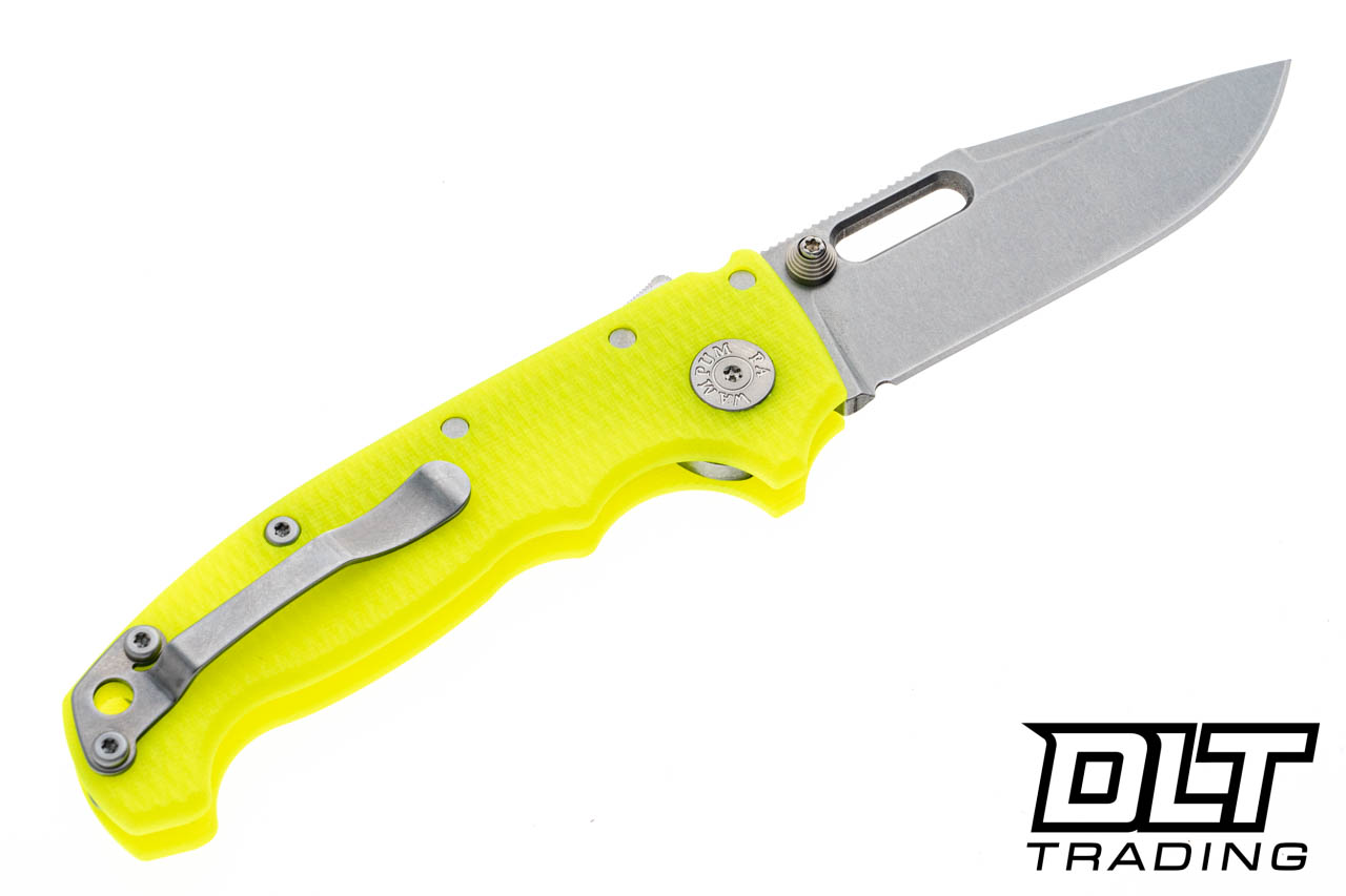 Demko MG AD20 Cru-Wear - Clip-Point - Day Glow G-10 - DLT Trading