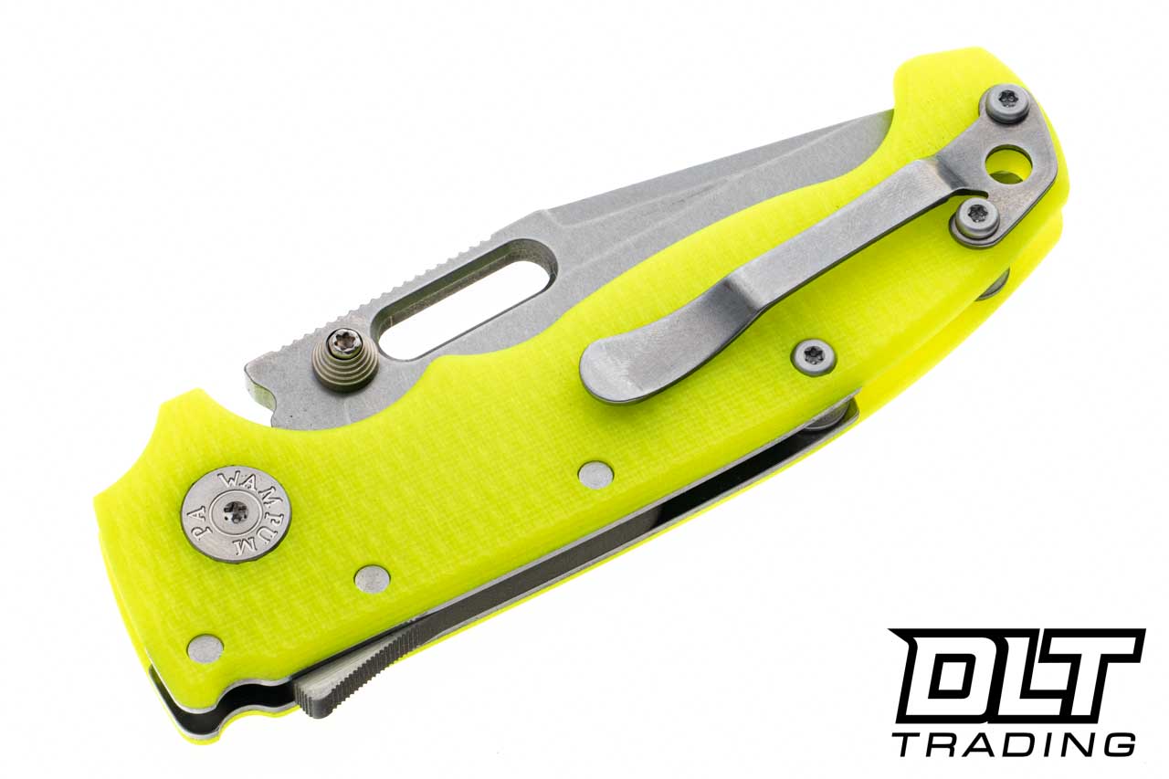 Demko MG AD20 Cru-Wear - Clip-Point - Day Glow G-10 - DLT Trading