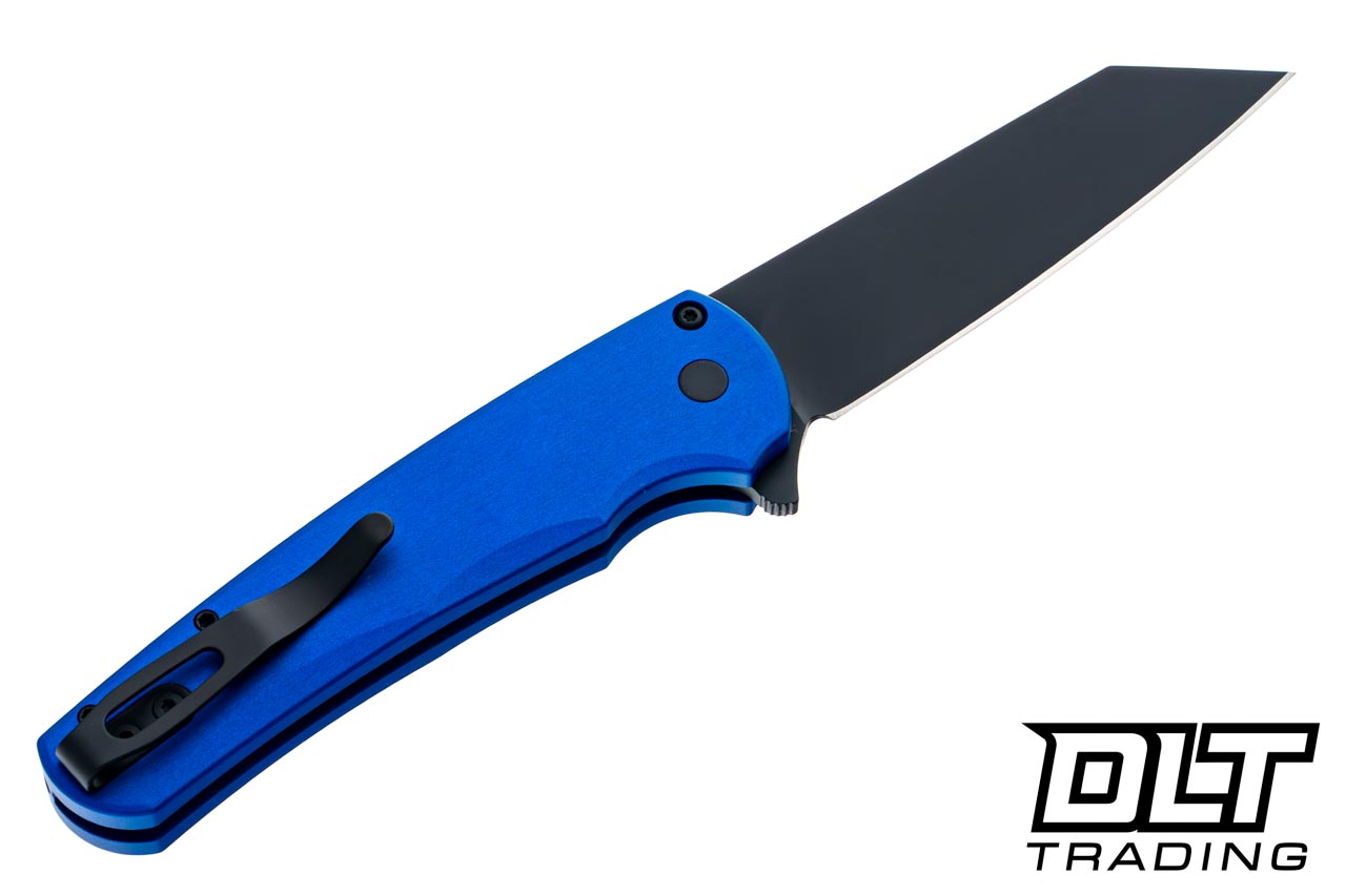Pro-Tech Malibu - Blue Handle Black DLC MagnaCut Blade