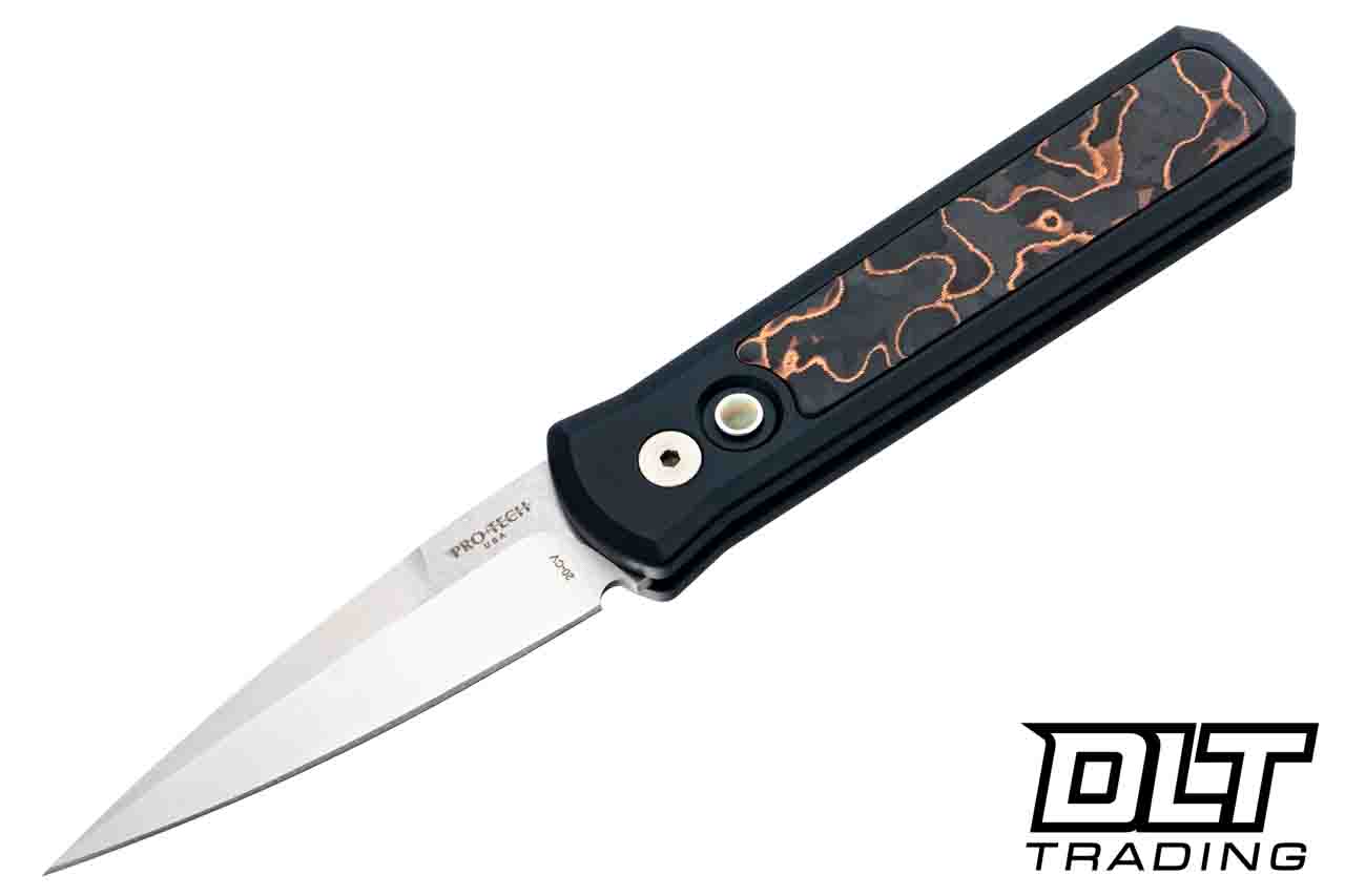 Pro-Tech Godson Auto | Livewire Copper Carbon Fiber Inlay