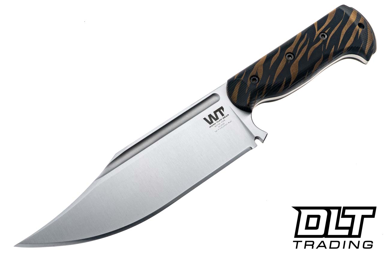 WTG Ranger Black Micarta with Tiger Stripes - Satin K329 Blade