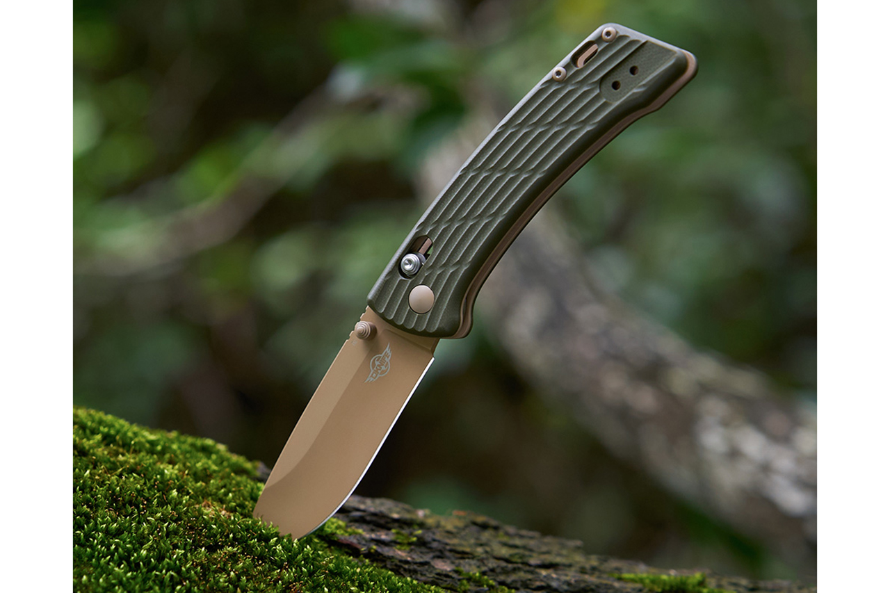 Olight Heron R1 - OD Green G-10 - D2 Desert Tan Cerakote Blade 