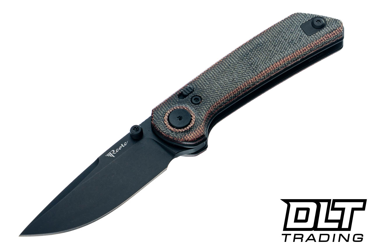 Reate PL-XT - Red & Black Micarta - Black PVD Blade - DLT Trading