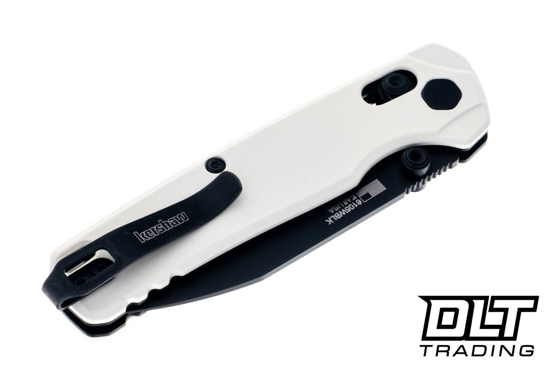 Kershaw Bel Air Trooper | White Aluminum Black MagnaCut Reverse Tanto