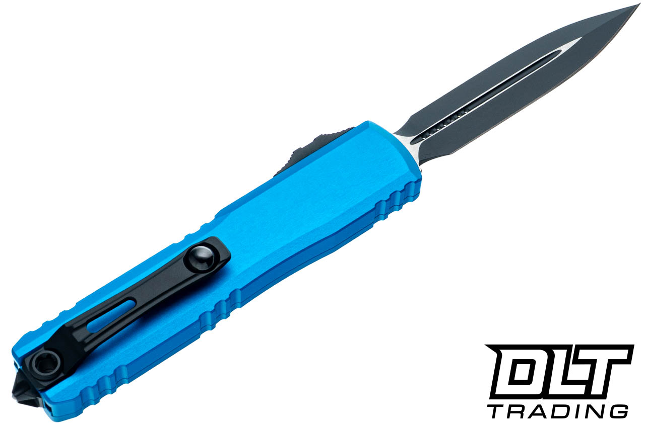 Microtech 11224-1BL Ultratech Gen IV D/E - Blue Handle - Black