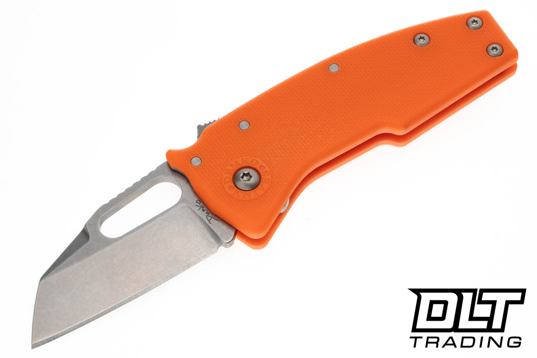 Demko Nano-Shark AUS10A Shark Foot Blade - Orange GRN - DLT