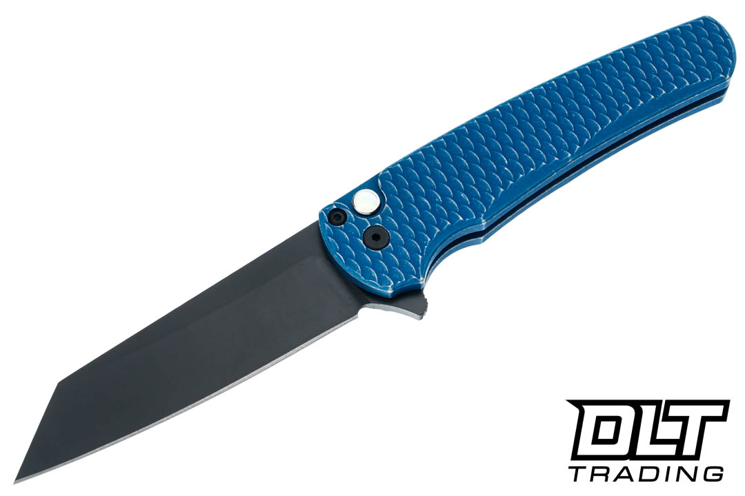 Pro-Tech Malibu Reverse Tanto - Blue Battleworn Dragon Scale