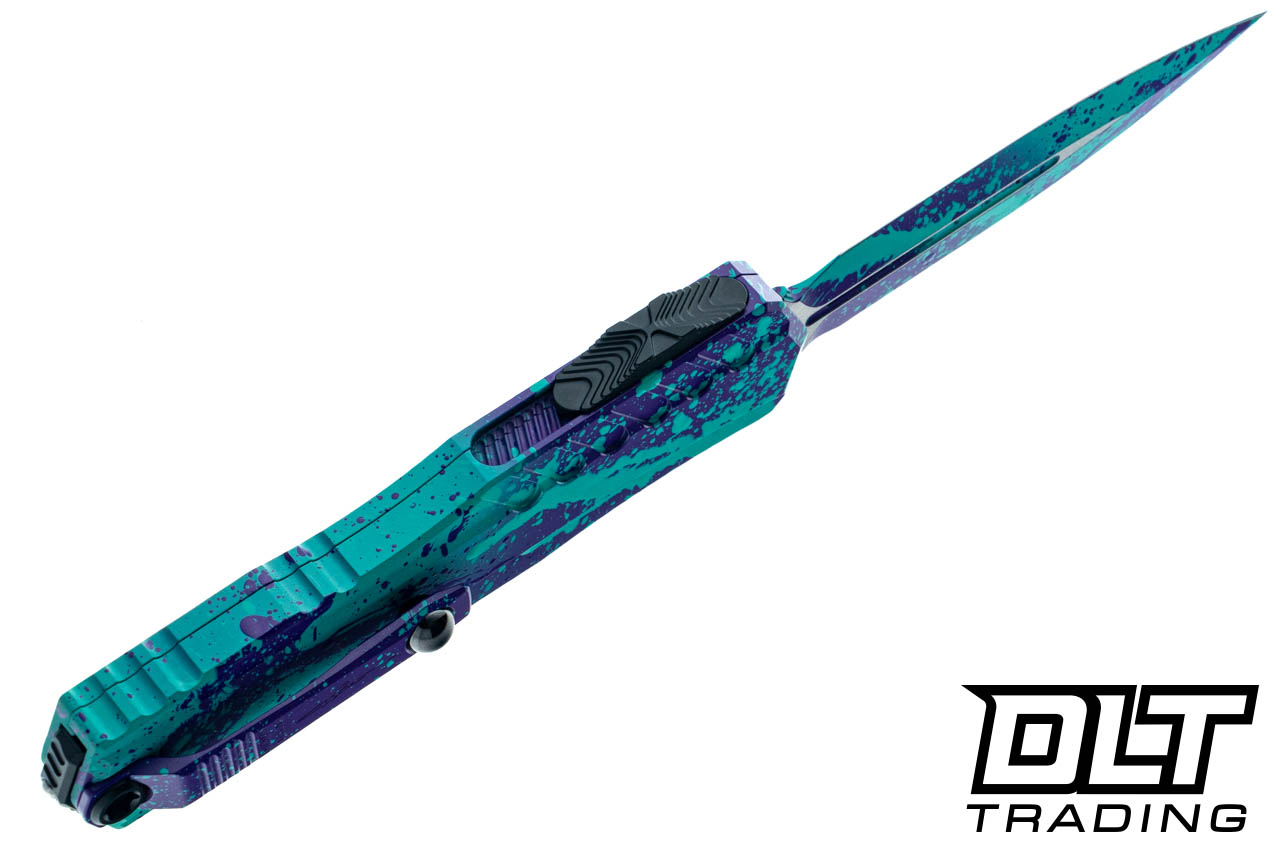 Microtech 1242-1BJPU-SPLS Cypher II D/E - Baja & Purple Splatter