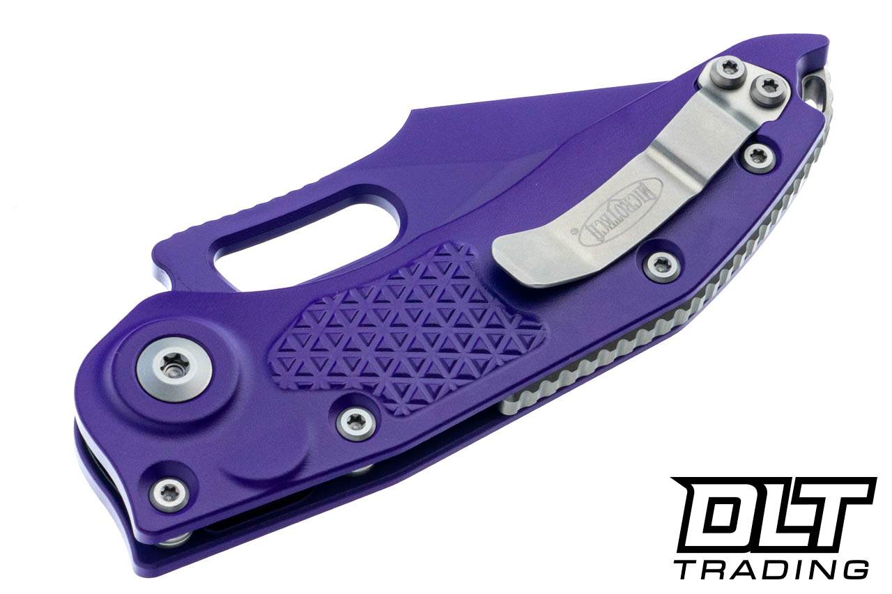 Microtech 169-1PU-X16 Stitch S/E - Purple Cerakote Handle - Purple