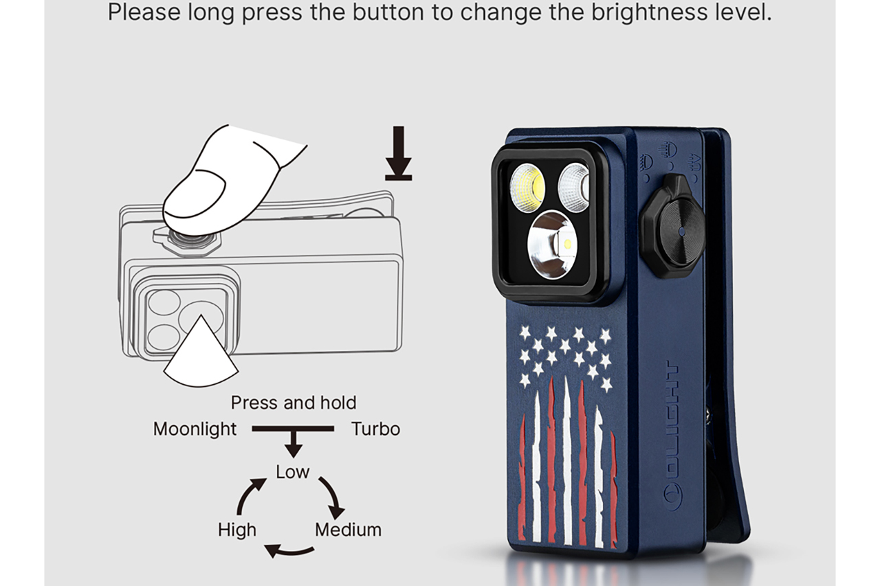 Olight Oclip Ultra Clip-On EDC with Flood, Spot, and UV Modes