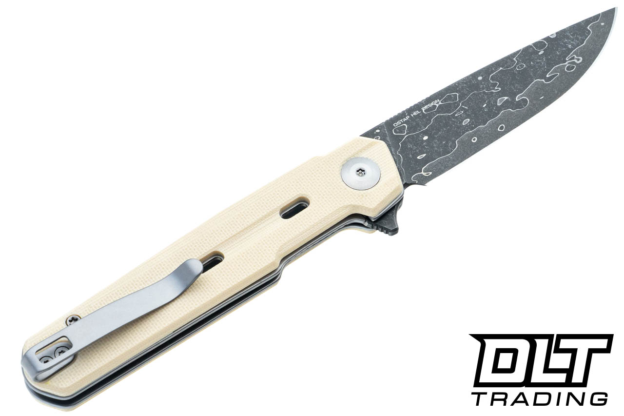 CIVIVI Knives 25015A-DS1 Navo - Ivory G-10 - Damascus Blade - DLT