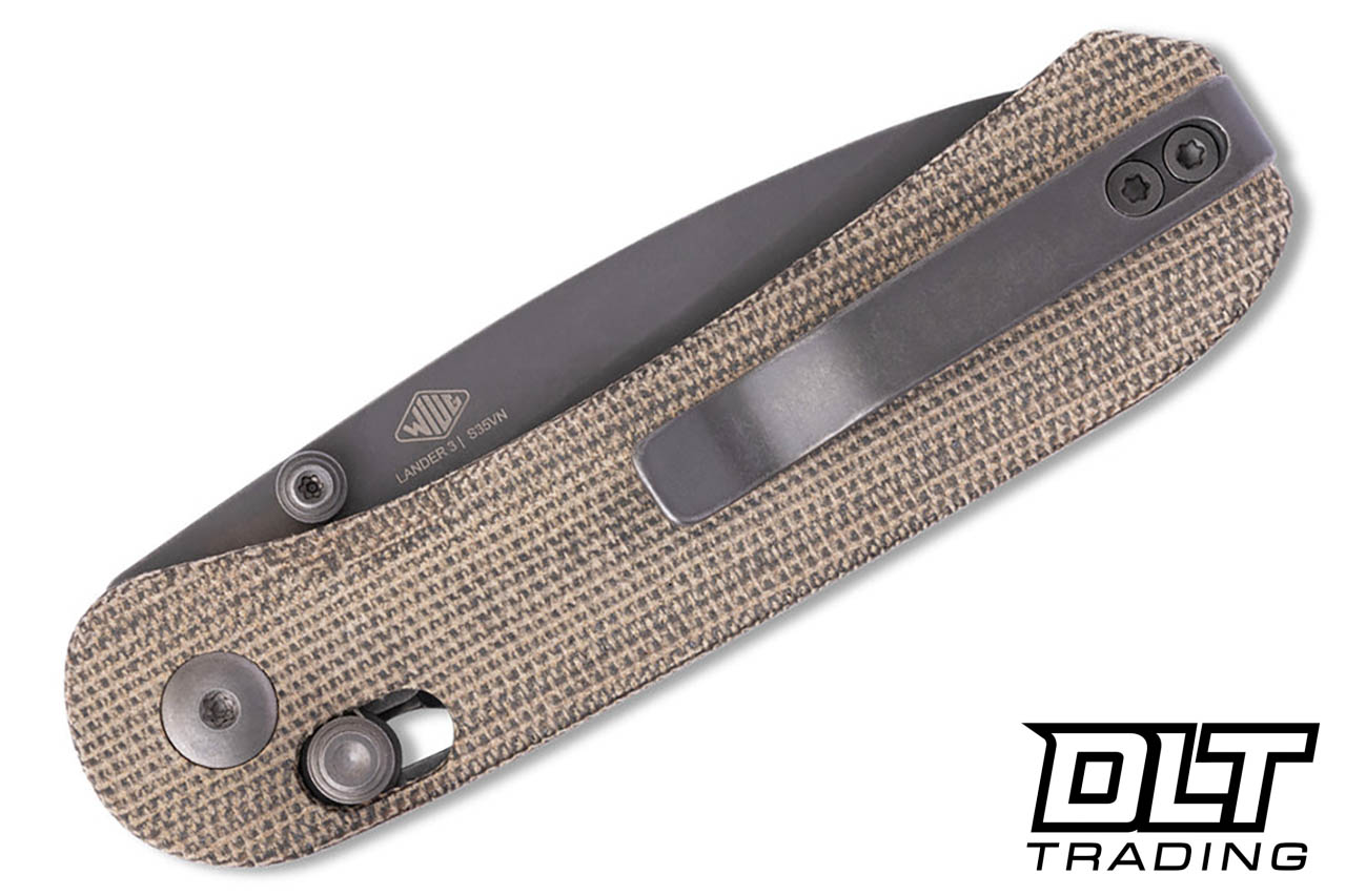 KNAFS Lander 3 - Moondust Micarta - Moondust S35VN Blade - Clutch