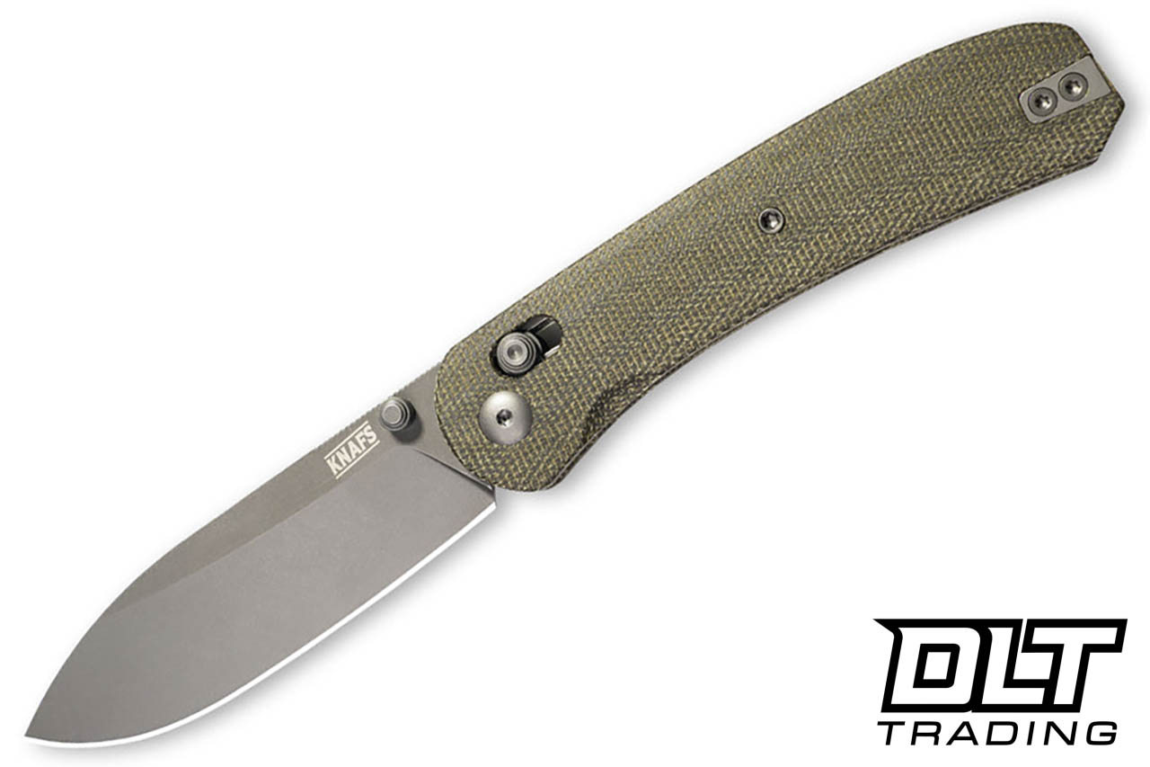 KNAFS Lander 2 - Green Micarta - Moondust S35VN Blade - Clutch
