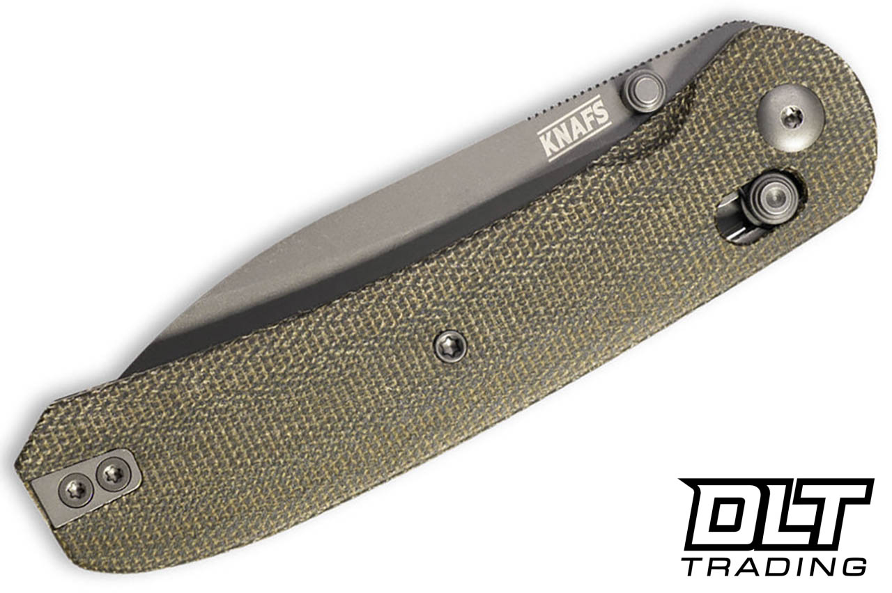 KNAFS Lander 2 - Green Micarta - Moondust S35VN Blade - Clutch