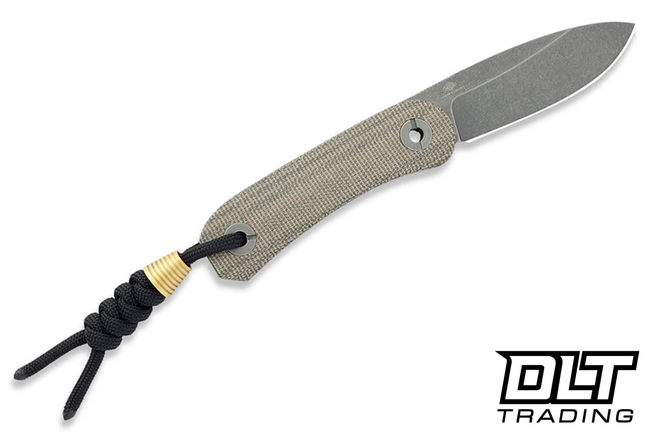 KNAFS Lander 4 Fixed Blade - Black Sheep - Moondust Micarta