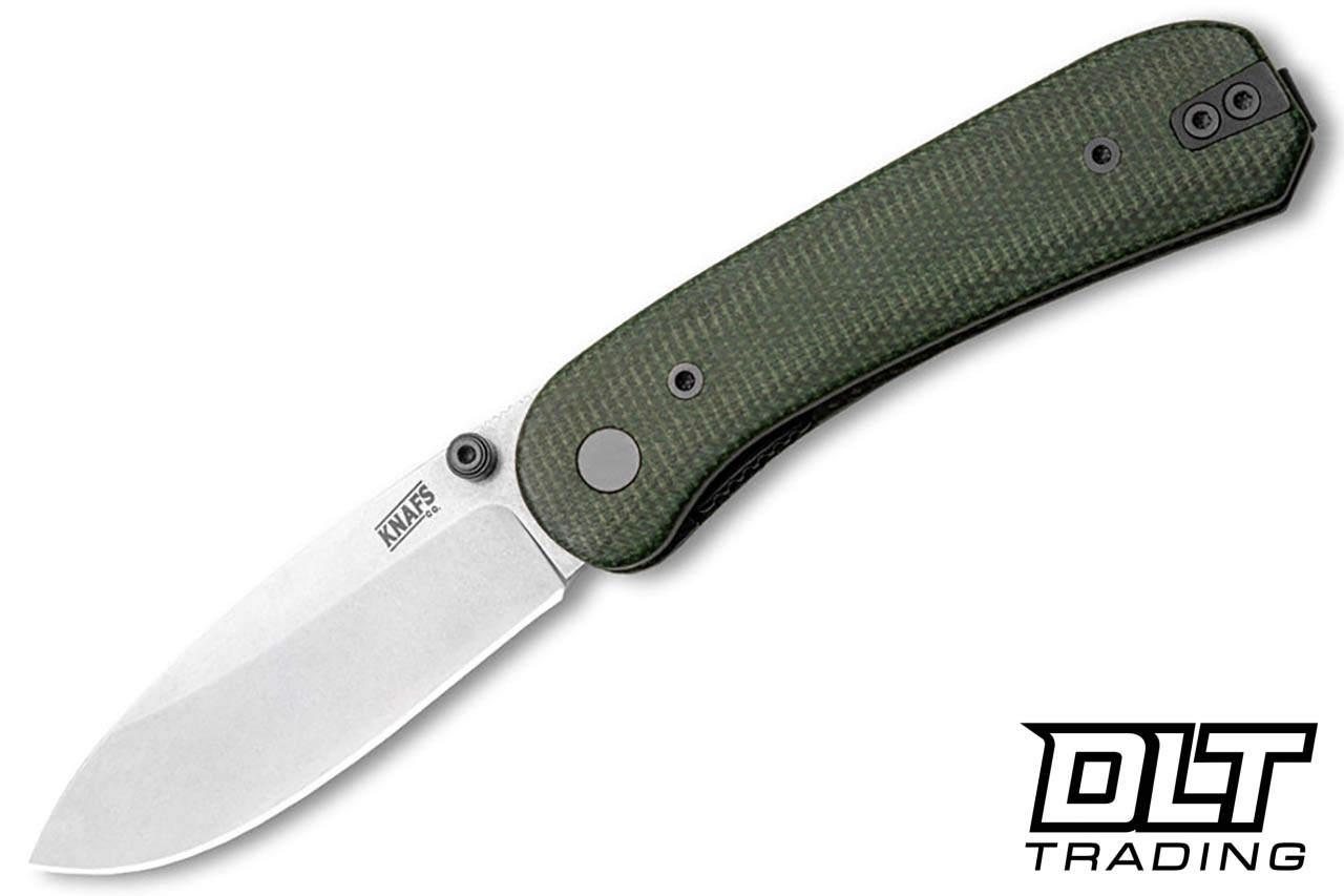 KNAFS Lander 1 - Green Micarta - Stonewash 14C28N Blade - DLT Trading