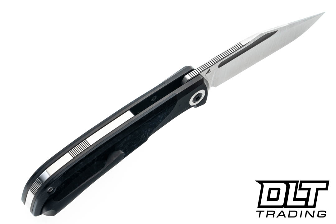 Jack Wolf Scuffle - Black Ice Kirinite - Belt Satin S90V Blade